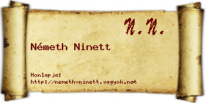 Németh Ninett névjegykártya